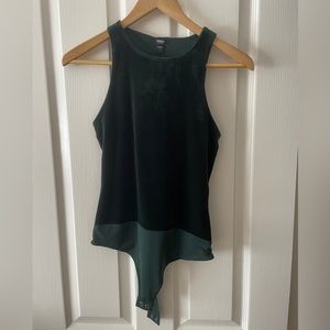 Green velvet bodysuit